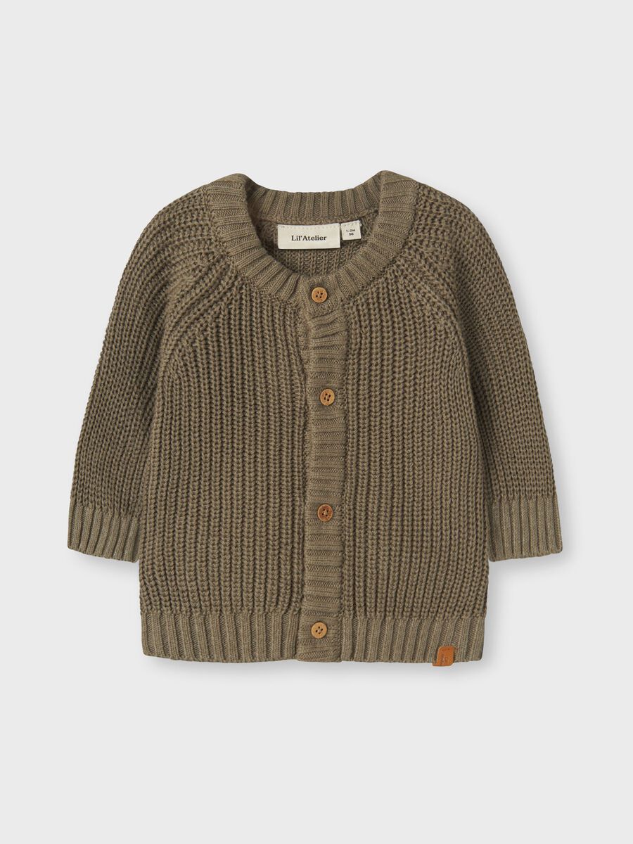 Lange mouwen gebreid vest uit de Lil’ Atelier-sale