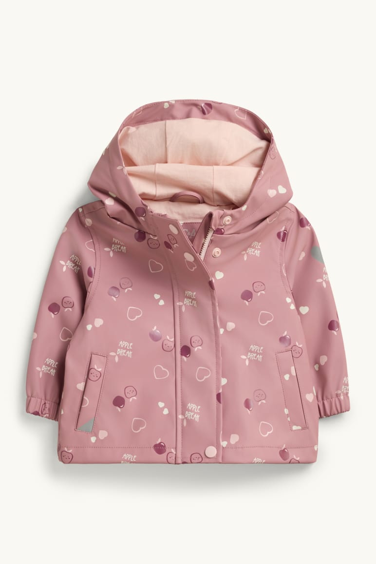 Hartje en appel - baby-regenjas met capuchon