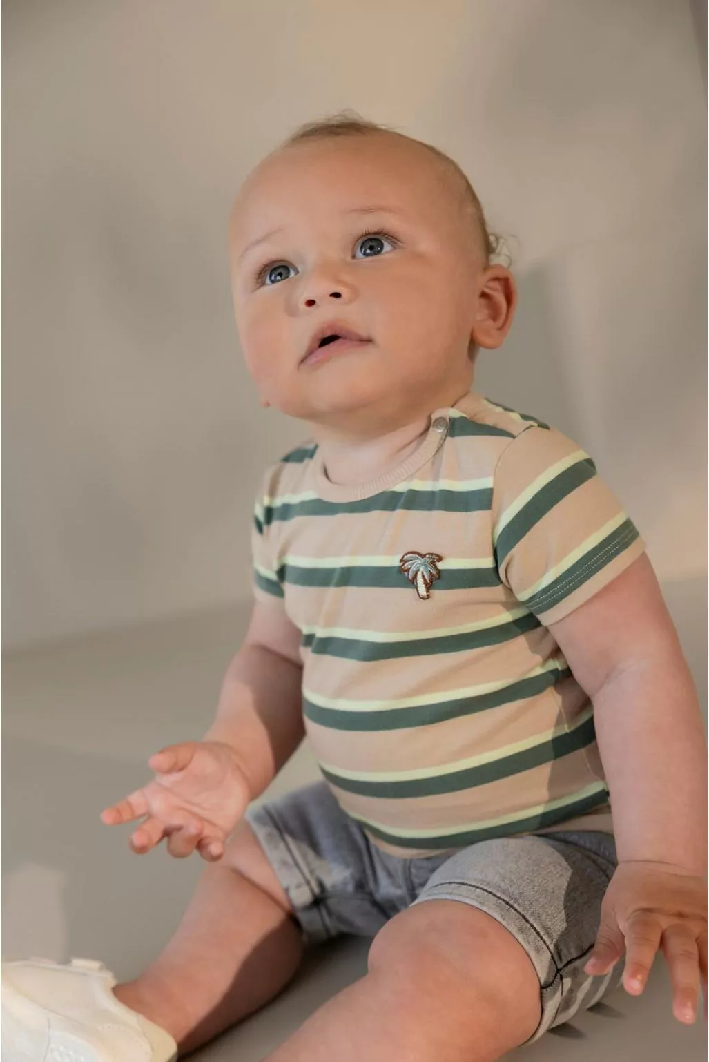 Noppies Baby T-shirt stripe - Irish Cream (representatief categoriebeeld)