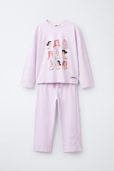Paarse Zara-pyjama met KPOP-print