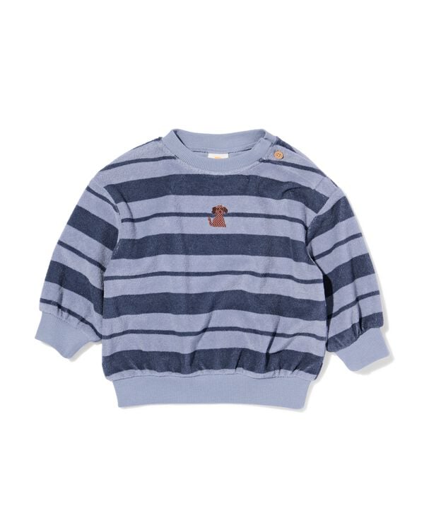 babytrui badstof strepen blauw
