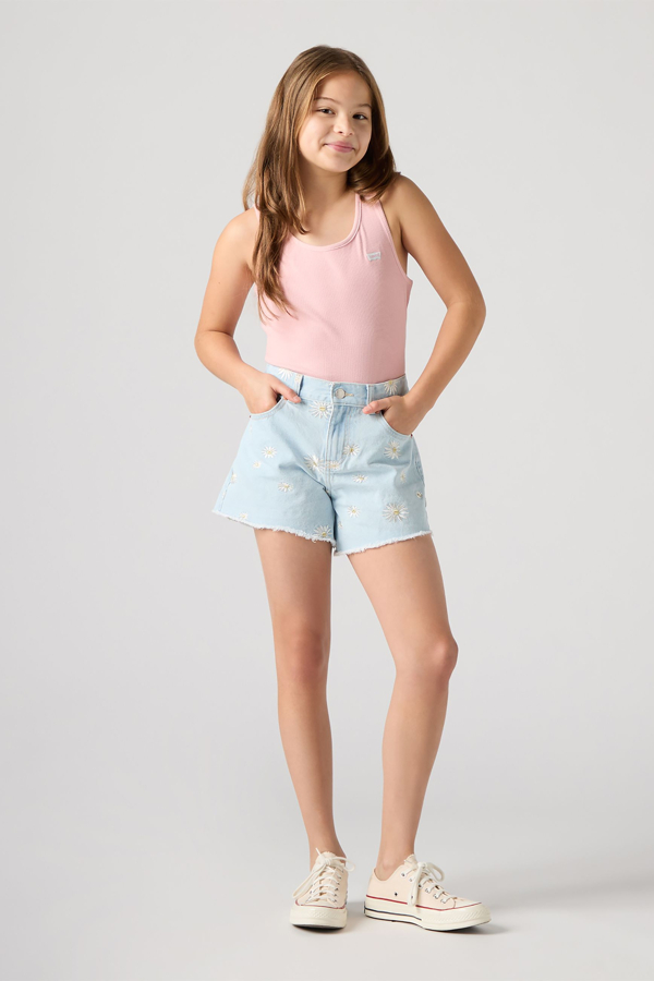 Levi's Teenager Daisy Denim A Line Shorts - girl - 12A - Blauw / Light Sugar
