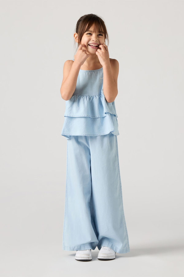 Levi's Kids Denim Tiered Tank and Pants 2 Piece Set - girl - 2A - Blauw / Wow Me Over