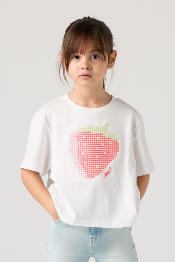 Levi's Kids Strawberry Flared Top - girl - 2A - Wit / Bright White