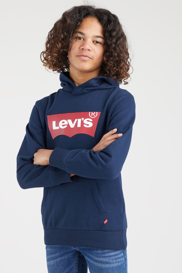 Levi's Tiener Batwing Screenprint Hoodie - boy - 10A - Blauw / Dress Blues