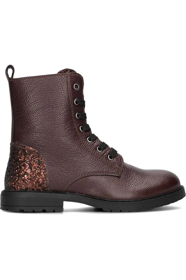Bordeauxrode kinderboot met glitteraccent uit het officiële Wehkamp-aanbod